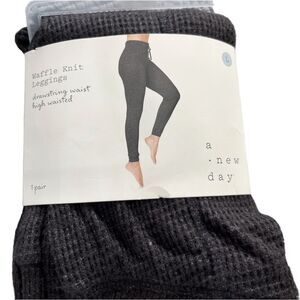 A new day Waffle Drawstring High Waist Joggers size Large NWT